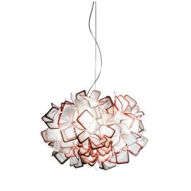 Pendule, Lustre suspendate - Lustra design unicat realizata manual Clizia Orange, 53cm