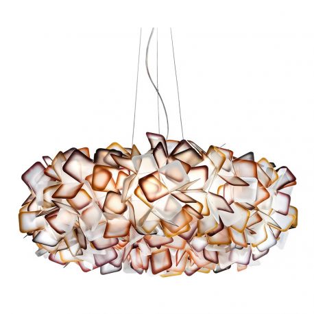 Pendule, Lustre suspendate - Lustra design unicat realizata manual Clizia Orange, 78cm