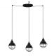 Pendule, Lustre suspendate - Lustra cu 3 Pendule design industrial Claire negru