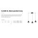 Pendule, Lustre suspendate - Lustra cu 3 Pendule design industrial Claire negru