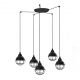 Pendule, Lustre suspendate - Lustra cu 5 Pendule design industrial Claire negru