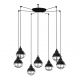 Pendule, Lustre suspendate - Lustra cu 7 Pendule design industrial Claire negru