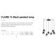 Pendule, Lustre suspendate - Lustra cu 7 Pendule design industrial Claire negru