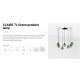 Pendule, Lustre suspendate - Lustra cu 7 Pendule design industrial Claire verde