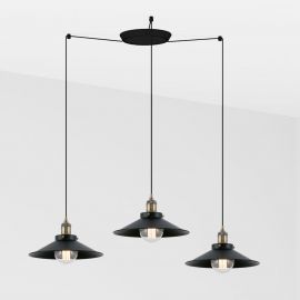 Pendule, Lustre suspendate - Lustra moderna cu 3 Pendule metalice stil industrial MARLIN