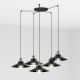 Pendule, Lustre suspendate - Lustra moderna cu 5 Pendule metalice stil industrial MARLIN