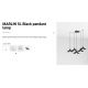 Pendule, Lustre suspendate - Lustra moderna cu 5 Pendule metalice stil industrial MARLIN