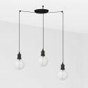 Lustra cu 3 Pendule design minimalist Art negru