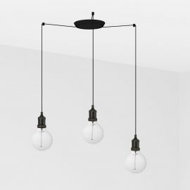 Pendule, Lustre suspendate - Lustra cu 3 Pendule design minimalist Art negru