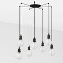 Lustra cu 7 Pendule design minimalist Art negru