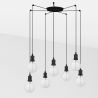 Lustra cu 7 Pendule design minimalist Art negru