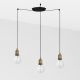 Pendule, Lustre suspendate - Lustra cu 3 Pendule design minimalist Art auriu vintage