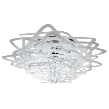 Lustre aplicate - Lustra design Art Deco unicat realizata manual Aurora Large alb