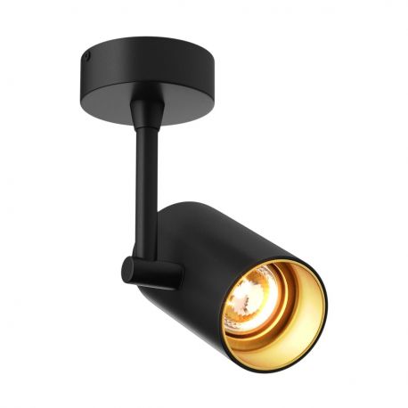 Plafoniere cu spoturi, Spoturi aplicate - Plafoniera moderna cu spot TORI SL 1 negru/auriu