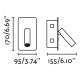 Aplice, corpuri de iluminat pentru pereti - Aplica cu reader LED incastrabila stil minimalist SUAU bronz