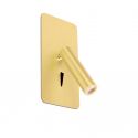 Aplica cu reader LED incastrabila stil minimalist SUAU auriu satin