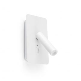 Aplice, corpuri de iluminat pentru pereti - Aplica cu reader LED stil minimalist SUAU alb
