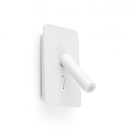 Aplice, corpuri de iluminat pentru pereti - Aplica cu reader LED stil minimalist SUAU alb