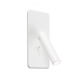 Aplice, corpuri de iluminat pentru pereti - Aplica cu reader LED incastrabila stil minimalist SUAU alba
