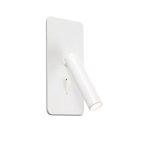 Aplice, corpuri de iluminat pentru pereti - Aplica cu reader LED incastrabila stil minimalist SUAU alba