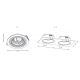Spoturi tavan fals - Spot incastrabil modern Chuck DL 2 alb