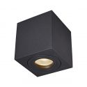 Spot aplicat cu protectie umiditate IP44 QUARDIP SL negru