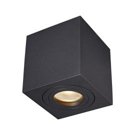 Plafoniere cu spoturi, Spoturi aplicate - Spot aplicat cu protectie umiditate IP44 QUARDIP SL negru