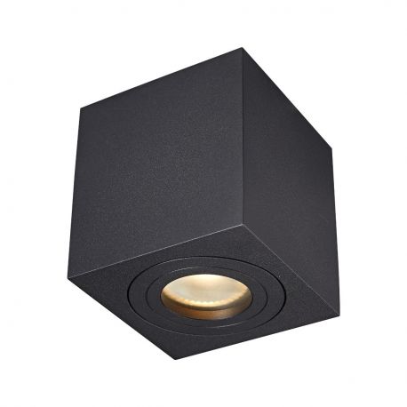 Plafoniere cu spoturi, Spoturi aplicate - Spot aplicat cu protectie umiditate IP44 QUARDIP SL negru