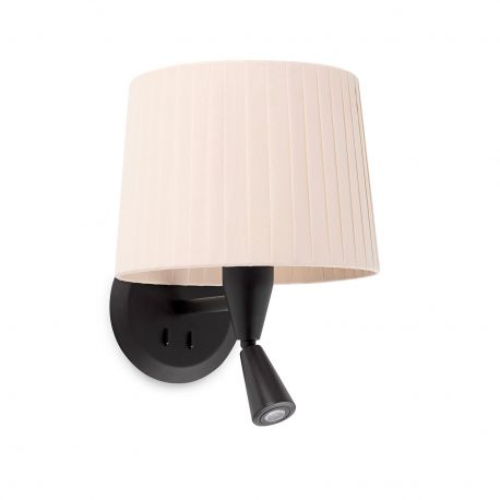 Aplice, corpuri de iluminat pentru pereti - Aplica moderna design elegant SAMBA reader LED negru/bej