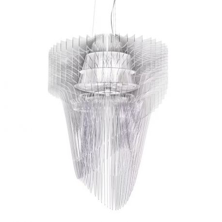 Corpuri de iluminat Lustre pentru casa scarii - Lustra design Art Deco realizata manual Aria XL Transparent