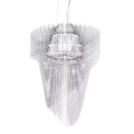 Corpuri de iluminat Lustre pentru casa scarii - Lustra design Art Deco realizata manual Aria Large Transparent