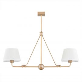 Pendule, Lustre suspendate - Lustra cu 2 surse de iluminat design modern Atrani auriu