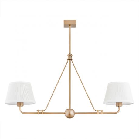 Pendule, Lustre suspendate - Lustra cu 2 surse de iluminat design modern Atrani auriu