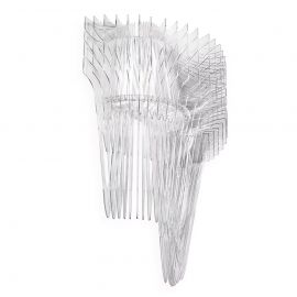 Aplice, corpuri de iluminat pentru pereti - Aplica de perete design Art Deco realizata manual Aria Transparent