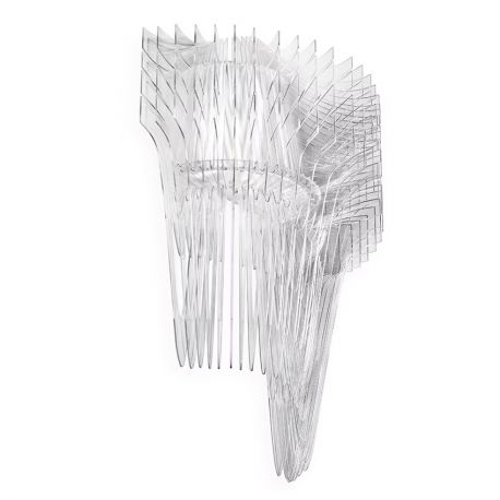 Aplice, corpuri de iluminat pentru pereti - Aplica de perete design Art Deco realizata manual Aria Transparent