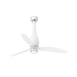 Lustre cu ventilator - Lustra cu Ventilator si telecomanda ETERFAN M LED alb mat/transparent