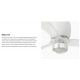 Lustre cu ventilator - Lustra cu Ventilator si telecomanda ETERFAN M LED alb mat/transparent
