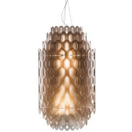 Pendule, Lustre suspendate - Lustra design Art Deco realizata manual Chantal Medium Orange