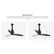 Lustre cu ventilator - Ventilator tavan cu telecomanda ETERFAN negru