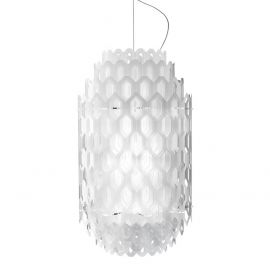 Pendule, Lustre suspendate - Lustra design Art Deco realizata manual Chantal Medium White