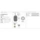 Pendule, Lustre suspendate - Lustra design Art Deco realizata manual Chantal Medium White
