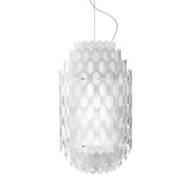 Pendule, Lustre suspendate - Lustra design Art Deco realizata manual Chantal Small White