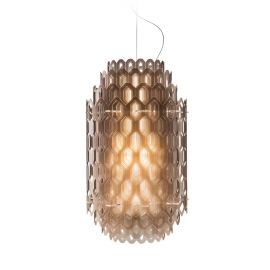 Pendule, Lustre suspendate - Lustra design Art Deco realizata manual Chantal Small Orange
