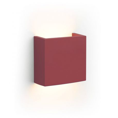 Aplice, corpuri de iluminat pentru pereti - Aplica LED de perete cu lumina ambientala design modern Gent rosu