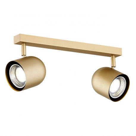 Plafoniere cu spoturi, Spoturi aplicate - Plafoniera cu 2 spoturi design modern Isola auriu