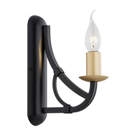 Aplice, corpuri de iluminat pentru pereti - Aplica de perete design modern Lorenzo negru, auriu