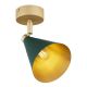 Aplice, corpuri de iluminat pentru pereti - Aplica de perete / tavan cu spot directionabil design modern Lucinda verde, auriu