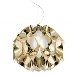 Pendule, Lustre suspendate - Lustra realizata manual Flora Mediu Gold
