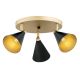 Plafoniere - Plafoniera cu 3 spoturi directionabile design modern Lucinda negru, auriu
