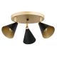 Plafoniere - Plafoniera cu 3 spoturi directionabile design modern Lucinda negru, auriu
